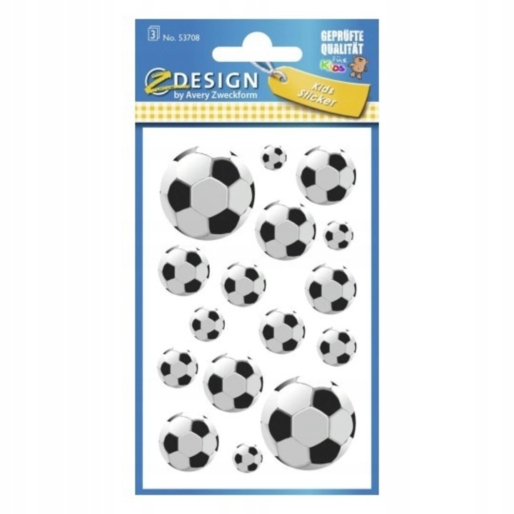 Set de stickere, pentru copii, cu fotbal