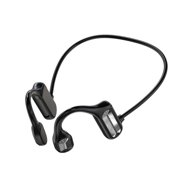 Casti audio On-Ear tip Sport, Model BL09, Noise Cancelling, Wireless, Bluetooth V5.2, Design Ergonomic, Negru