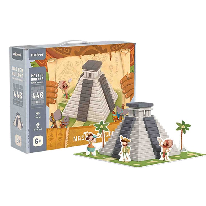 Építőkészlet, Mester Építő, Maja piramis, 446 db