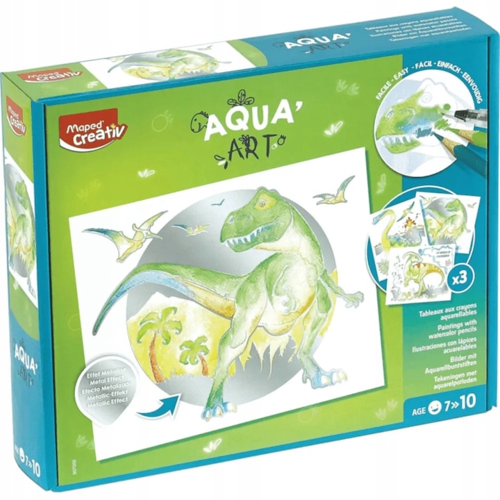 Комплект Maped Creative Aqua Art за деца, динозавър