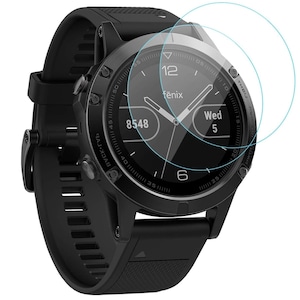 Set 2 folii de protectie din sticla securizata pentru smartwatch, 2.5D, 9H, compatibile cu Garmin Fenix 5