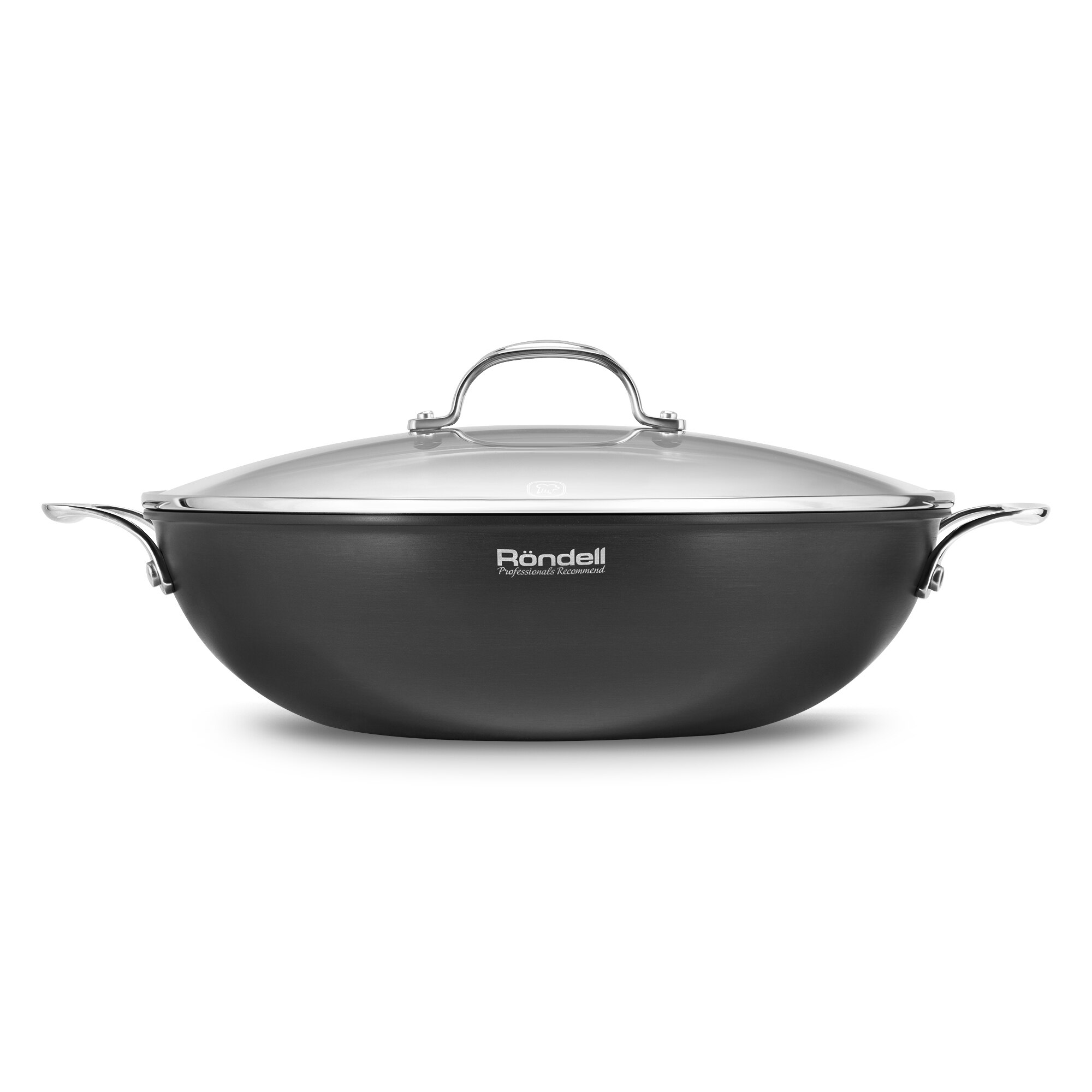 WOK serpenyő fedővel RONDELL RDA-114, 32 cm, extrudált alumínium ...