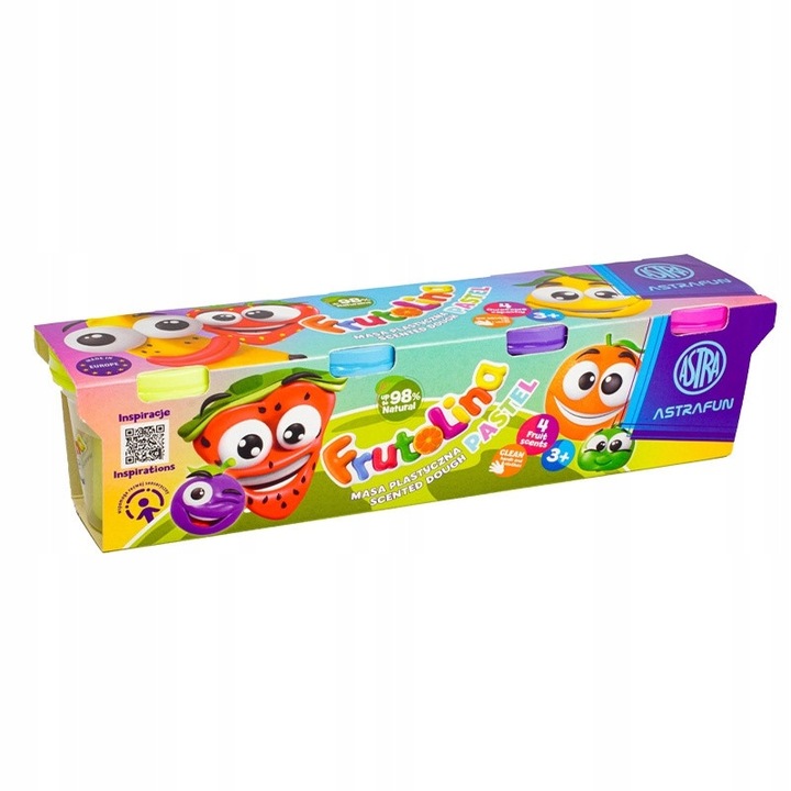 Ароматичен пластилин Frutolina, 4 цвята ПАСТЕЛИ, Astra