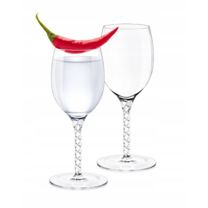 Set Pahare Tuica/Vodka/Palinca, 2 piese, Julia, Sticla Transparenta, 65 ml, cu picior, Wilmax England