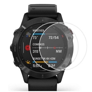 Set 2 folii de protectie din sticla securizata pentru smartwatch, 2.5D, 9H, compatibile cu Garmin Fenix 6 /Fenix 6 pro/ Fenix 6 sapphire