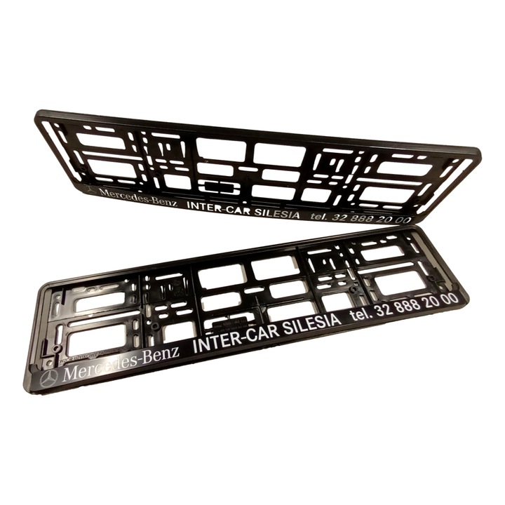 2x rendszámkeret készlet, Mercedes-Benz, Univerzális, Fekete