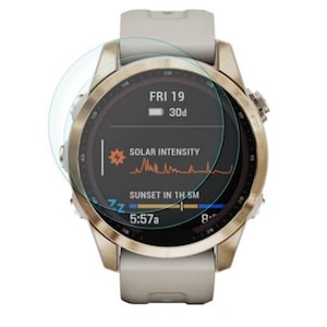 Set 2 folii de protectie din sticla securizata pentru smartwatch, 2.5D, 9H, compatibile cu Garmin Fenix 7S /Fenix 7S Solar/ Fenix 7S Sapphire Solar (42 mm)