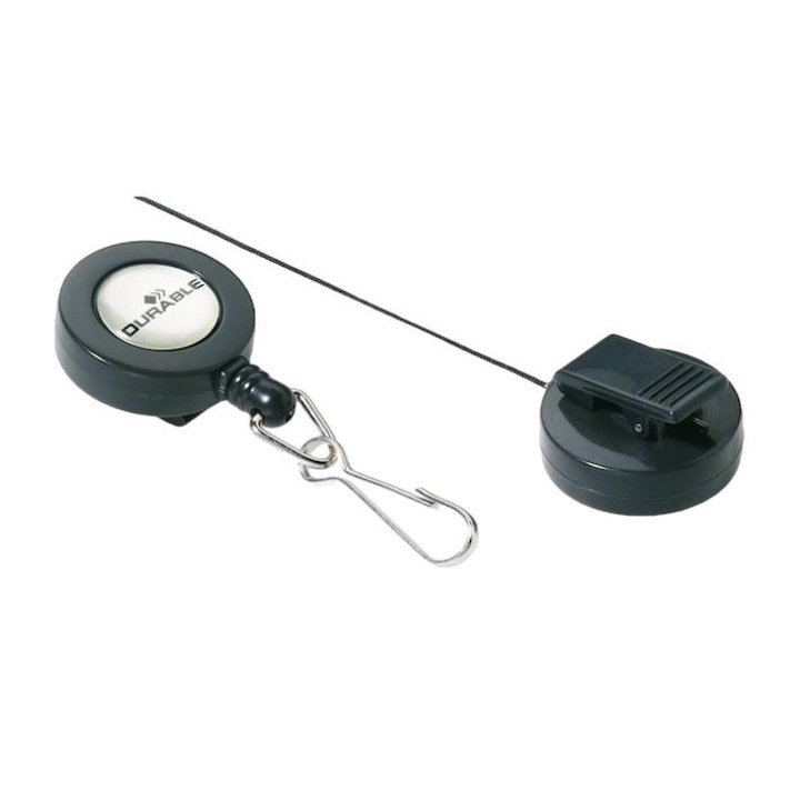 Horog, Tartós, 25 mm, 80 cm, Fekete/Ezüst