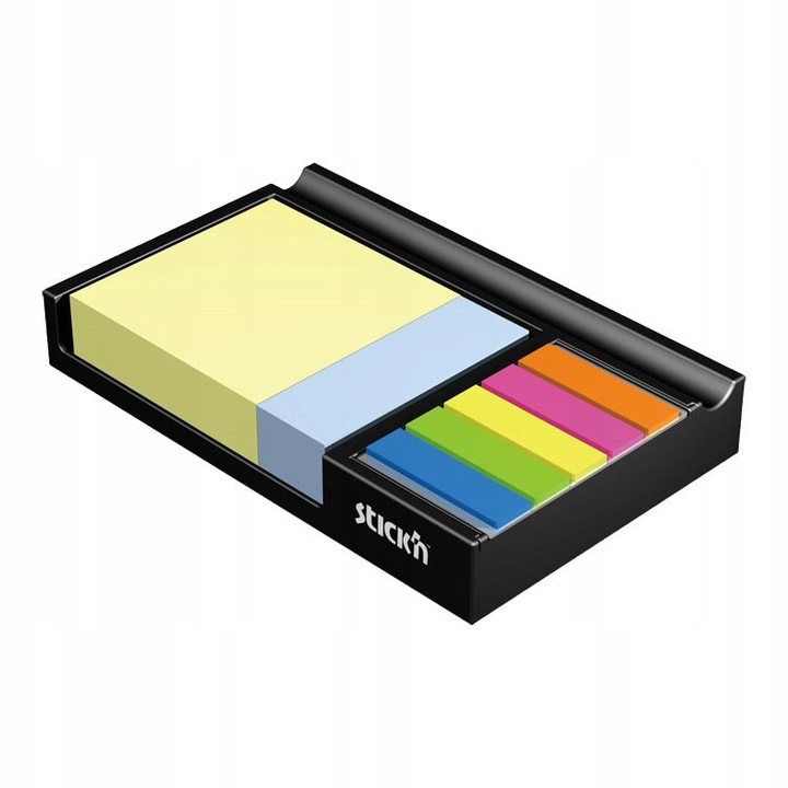 Set 525 notite lipicioase cu suport Stick'n, Multicolor