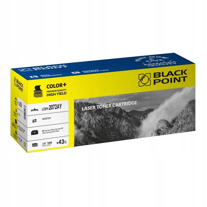 Lézernyomtató toner, Black Point, LCBPH2072AY, kompatibilis a HP Color Laser 150nw/ MFP 178nw/179nw nyomtatóval, sárga