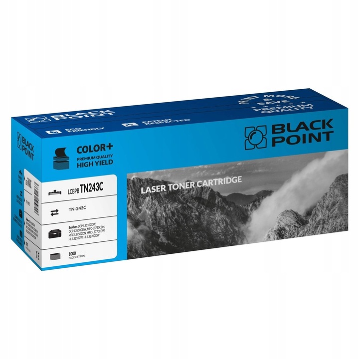 Toner imprimanta laser, Black Point, LCBPBTN243C, Compatibil cu Brother DCP-L3510CDW/MFC-L3730CDN/HL-L3210CW, Cyan
