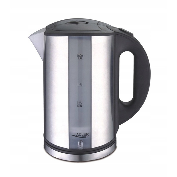 Fierbator electric, Adler, Wireless, 1,7l, Argintiu