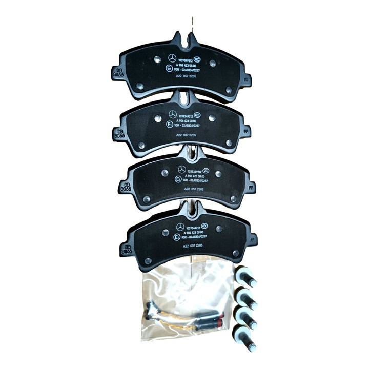 Hátsó fékbetétek csavarokkal, Mercedes-Benz, Mercedes Sprinterhez, Fekete