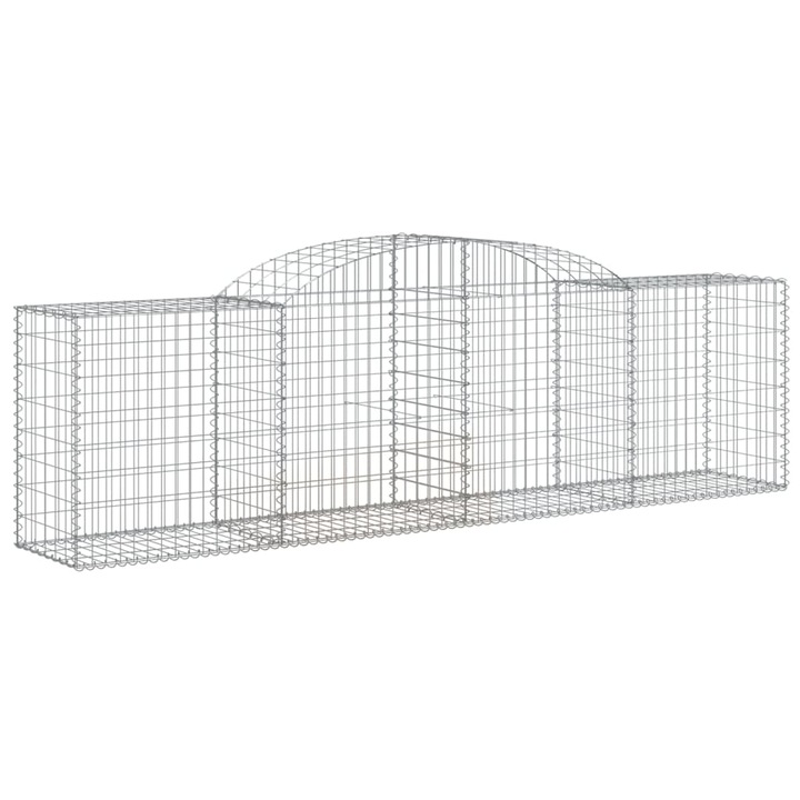 Set cosuri gabion arcuite 25 buc vidaXL, 300x50x80/100 cm, fier galvanizat 31.65 kg 3146698