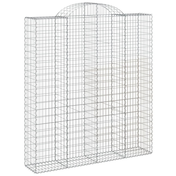 Set cosuri gabion arcuite vidaXL, 11 buc 200x50x220/240cm, fier galvanizat 43.55 kg 3146455