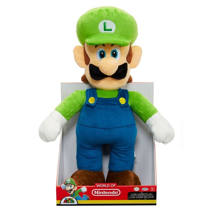 Nintendo Super Mario Luigi plüssjáték, 50cm, Többszínű