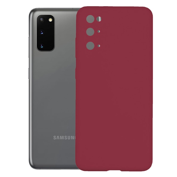Защитен калъф FONIX BloomShield, Кадифена вътрешност, Съвместим със Samsung Galaxy S20, Силикон, Повдигнати ръбове, Тънък, Visiniu