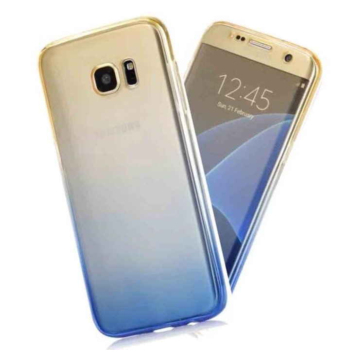 Кейс за Samsung Galaxy J7 2017 пластмасов глазур син