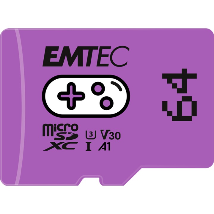 Card Emtec microSDXC Gaming Android A1 64Gb Clasa 10 / UHS-1 U3 ECMSDM64GXCU3G