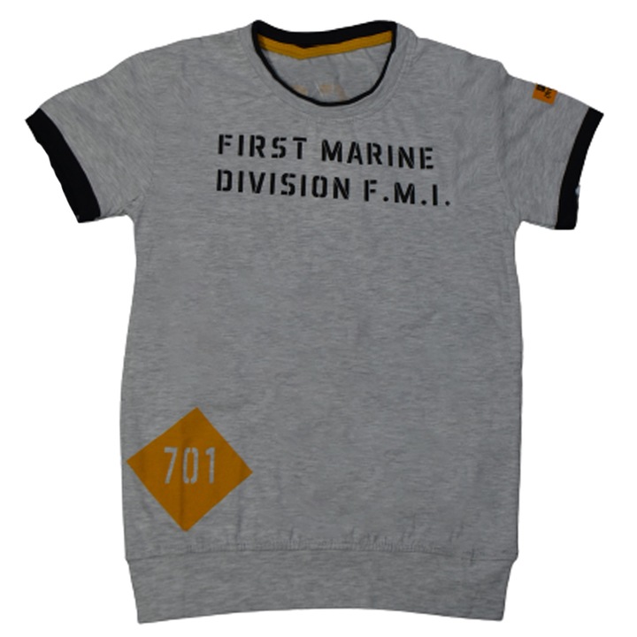 Tricou cu maneca scurta pentru baieti OLC SVR 4034G-164, Gri 95643