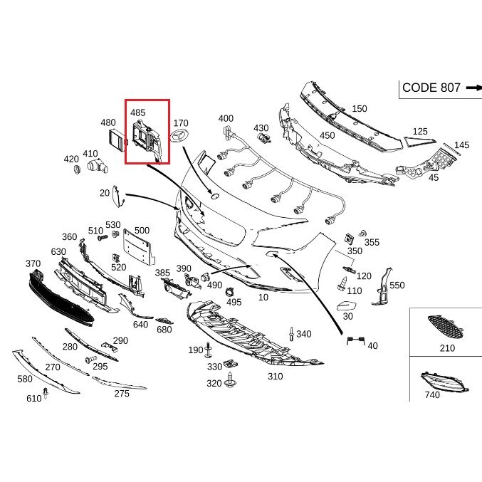 Suport radar, MercedesBenz, Pentru CLA 117 eMAG.ro