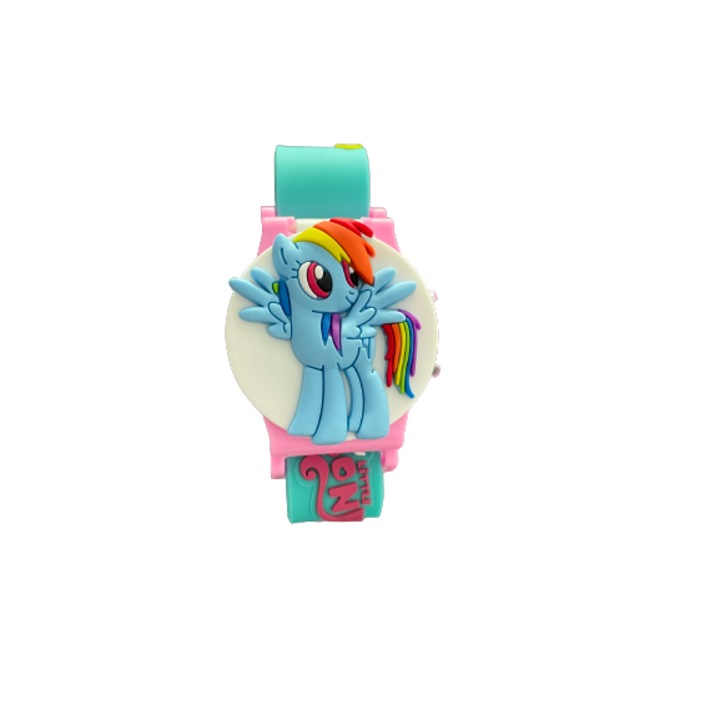 Дигитален часовник My Little Pony, 3D модел, Многоцветен, 22 х 3,8 см