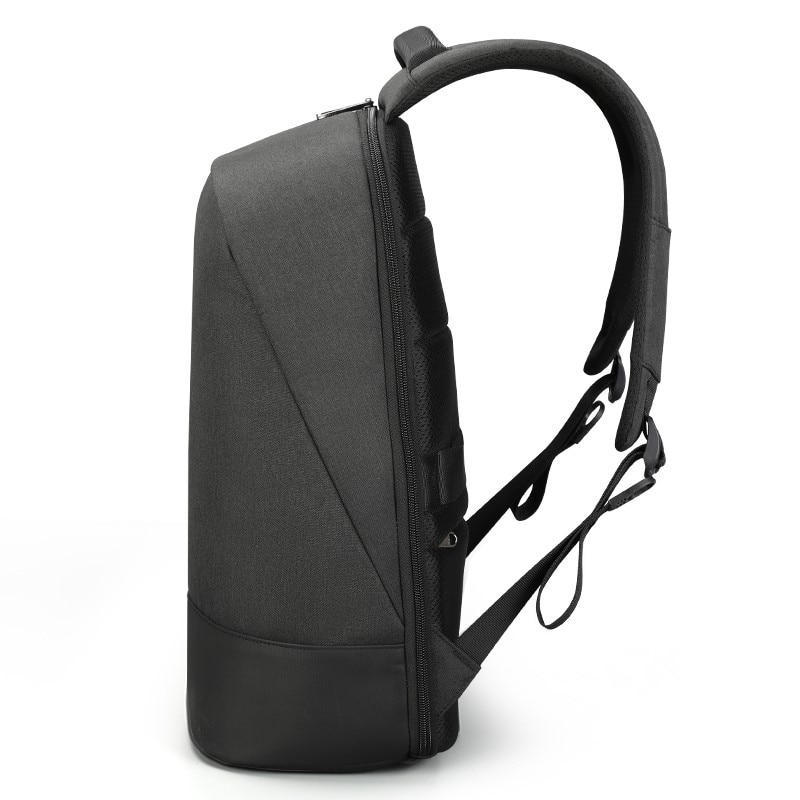 Rucsac laptop 15.6", impermeabil, cu buzunar ascuns antifurt si port USB, Tigernu, 31x17x44 cm, Negru/Gri inchis