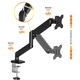 Suport Monitor Birou GSM Care GSM-1M32, Brat Articulat Gas Spring, 10-32 inch, 9kg, Inclinare -50/+80°, Pivotare 180°, Rotatie 360°, VESA 75x75/100x100, Negru
