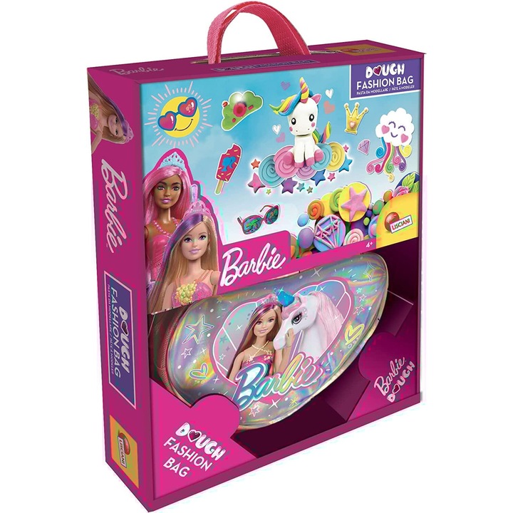 Kreatív játék, Táska 3 db gyurmával, Barbie LISCIANI