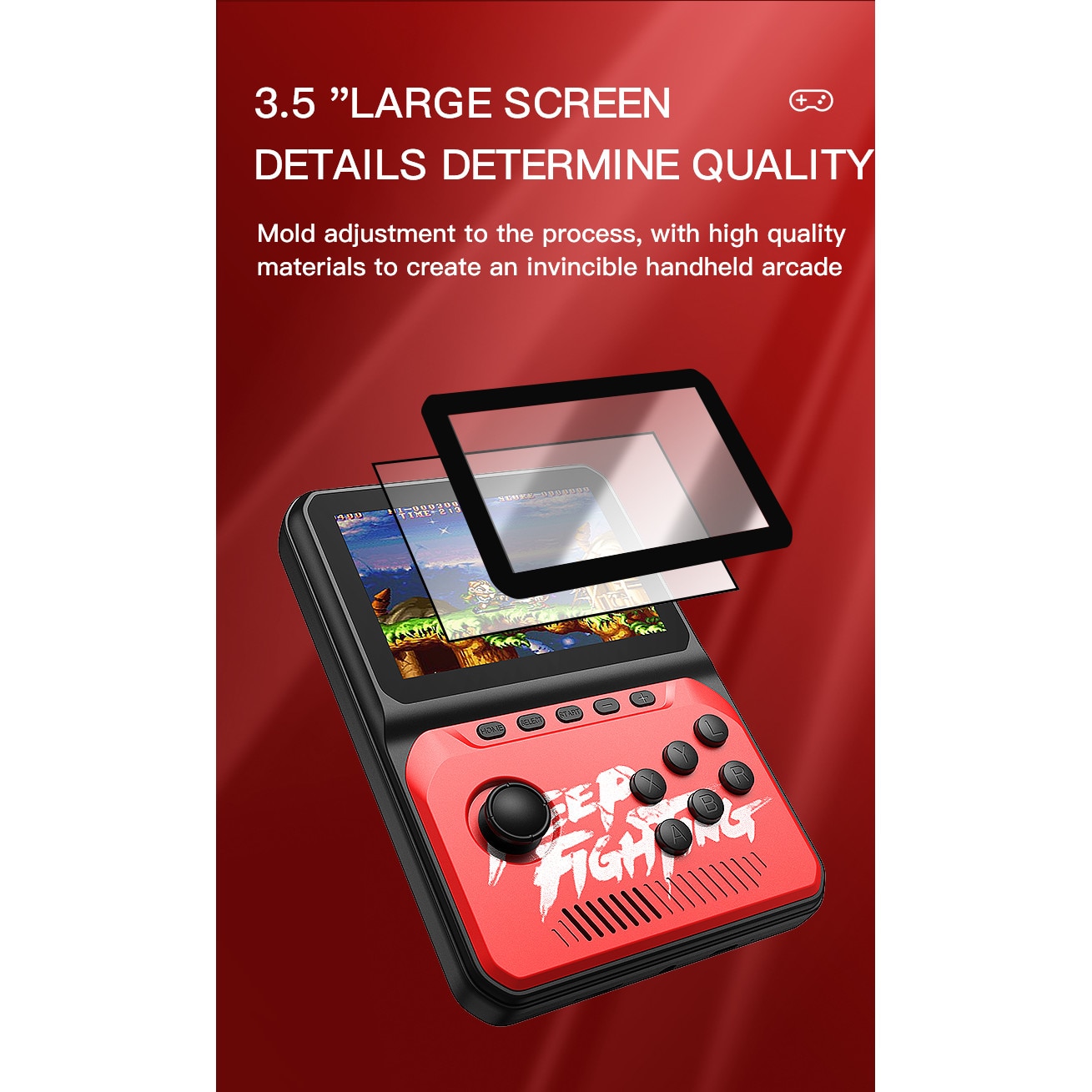 Consola Retro Neximus® NX-35, LCD 3.5 inch, 2700 de jocuri incluse, memorie 8GB, 800mAh, suporta 6 emulatoare