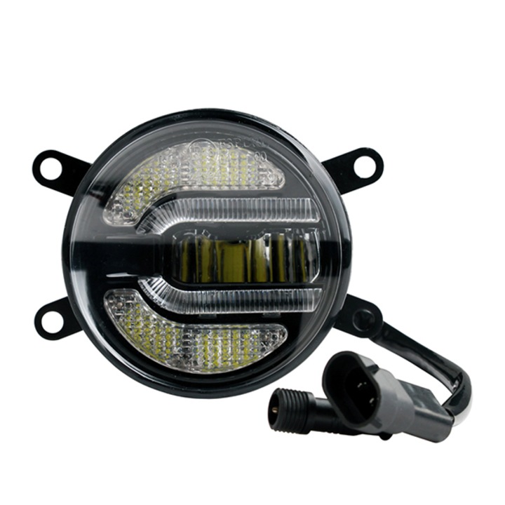 Lampa de ceata, M-Tech, DRL, 12V, 90 mm, Negru