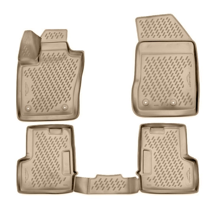 Set 4 covorase auto, Novline, TPE, Jeep Renegade 2015+, Bej