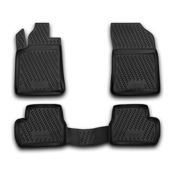 Set 4 covorase auto, Novline, TPE, Citroen C3 2009-2017, Negru