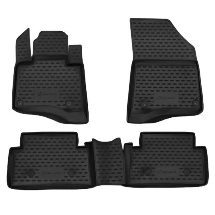 Set 4 covorase auto, Novline, Cauciuc, Compatibil CITROEN C5 2008-2017, Negru