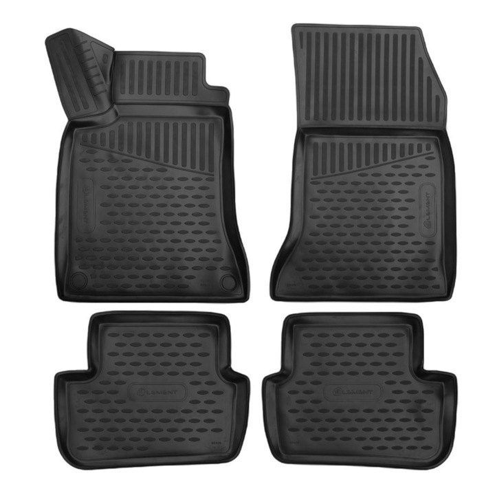 Set 4 covorase auto, Novline, TPE, Pentru TOYOTA IQ 01/2009+, Negru