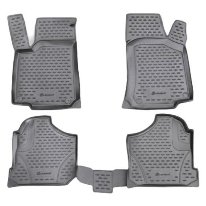 Set 4 covorase auto, Novline, TPE, Pentru VW GOLF 4 1998-2001 / VW BORA 1998-2005, Negru