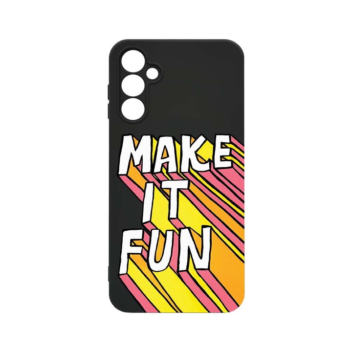 Husa BestCase® SLIM SIlicon 0.8MM, Compatibila Cu Samsung Galaxy A54 5G, Make It Fun, Rezistenta la uzura, Protectie Camera, c-B 494