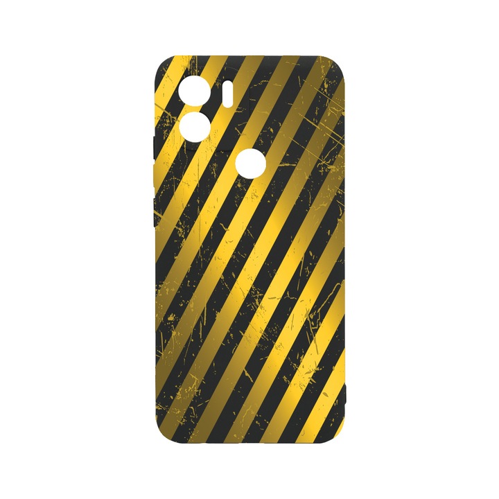 BestCase Slim Silicon 0.8MM telefontok, Xiaomi Redmi A1 Plus, Golden Stripes, Kamera védő, c-B 1055
