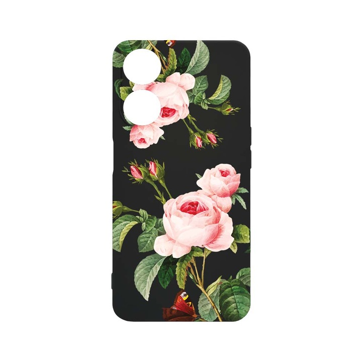 Силиконов калъф BestCase за OPPO Reno 8T 4G, Rose, 0.8MM Slim, Camera Protection, Black c-B 172