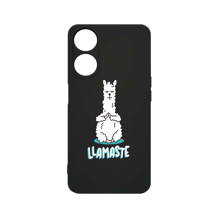 Силиконов калъф BestCase за OPPO Reno 8T 4G, Llamaste Lama, 0.8MM Slim, Camera Protection, Black c-B 590