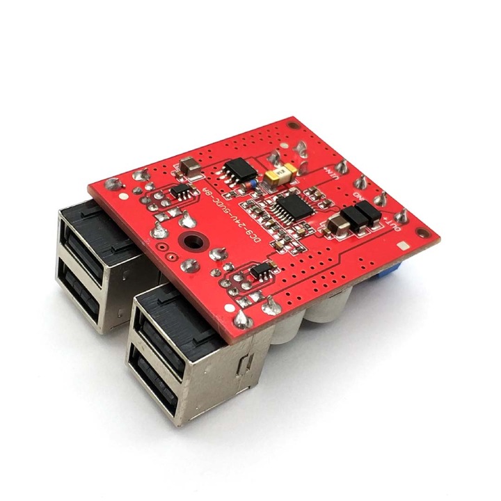 Платка за зареждане, DC-DC 8V-35V 5V 8A, 4 USB порта