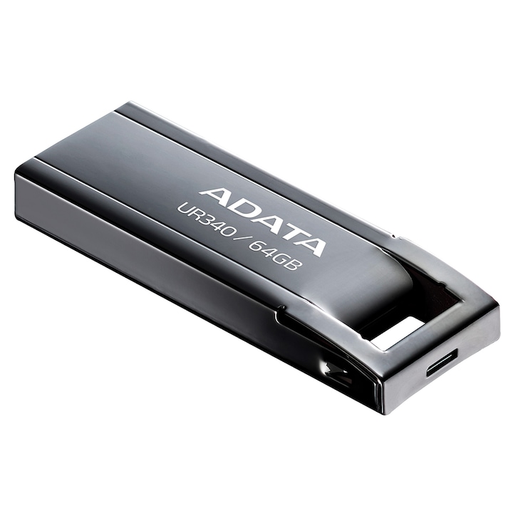 Memorie USB ADATA UR340, 64GB, USB 3.2, Metalic