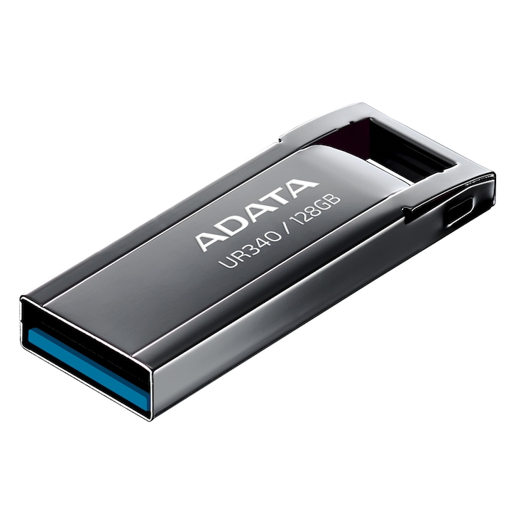 Memorie USB ADATA UR340, 128GB, USB 3.2, Metalic