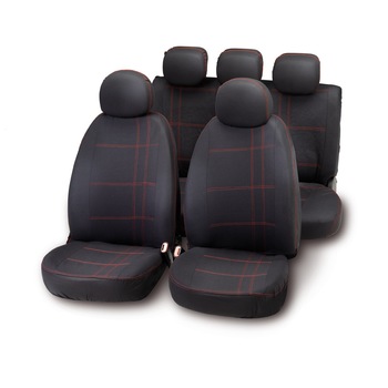 Set universal huse universala EMBROIDERY negru/rosu Set universal huse universala EMBROIDERY negru/rosu