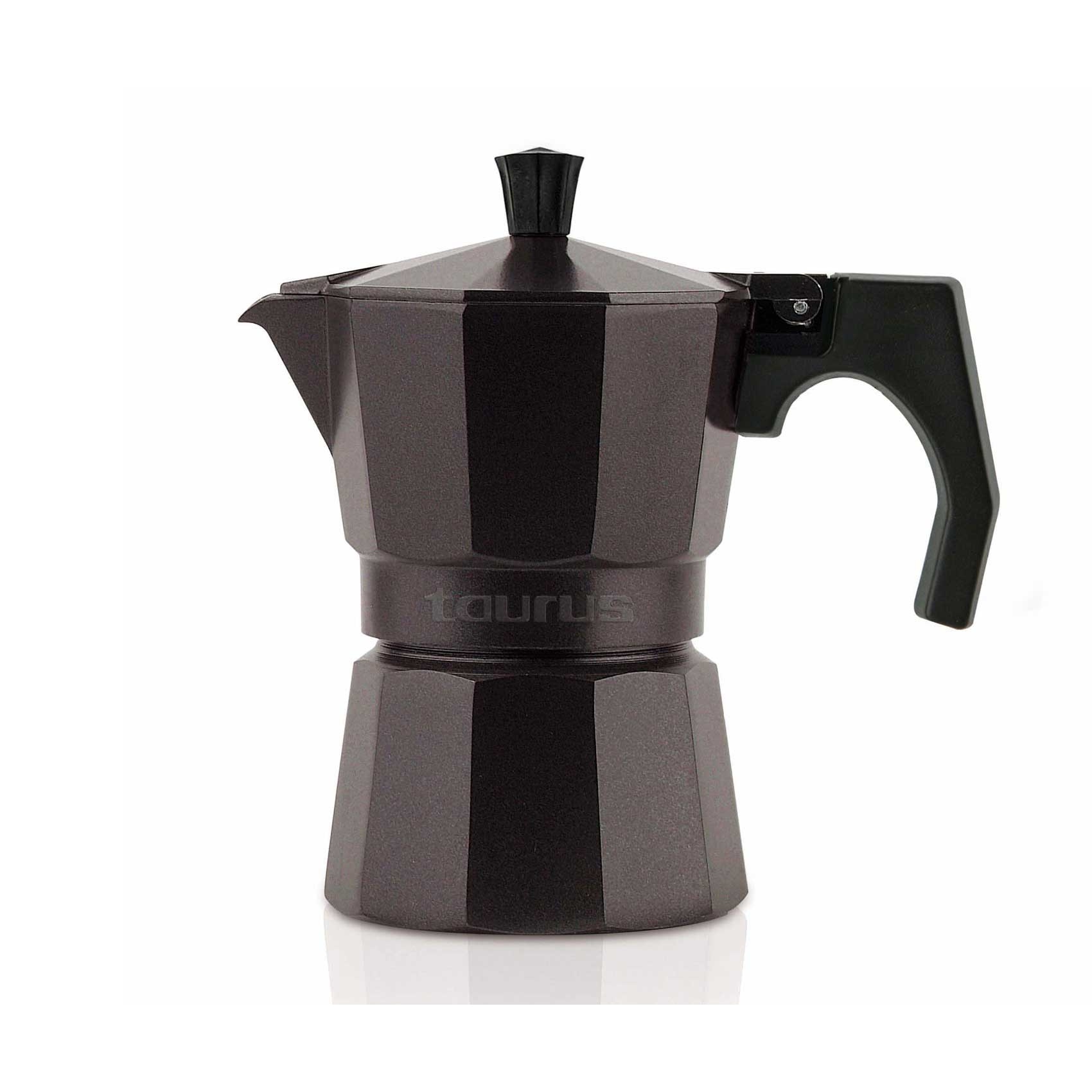 Espressor de cafea Taurus Italica Elegance 3, capacitate 3 cesti, potrivit ptr. plite pe gaz, electrice si vitroceramice.
