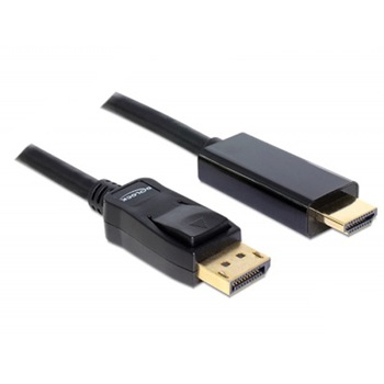 Cablu Delock, Displayport, HDMI, 3 m, Negru Cablu Delock, Displayport, HDMI, 3 m, Negru