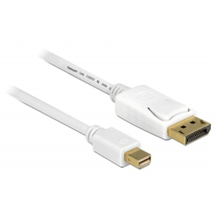Cable Delock mini Displayport, Displayport, 2 m, fehér