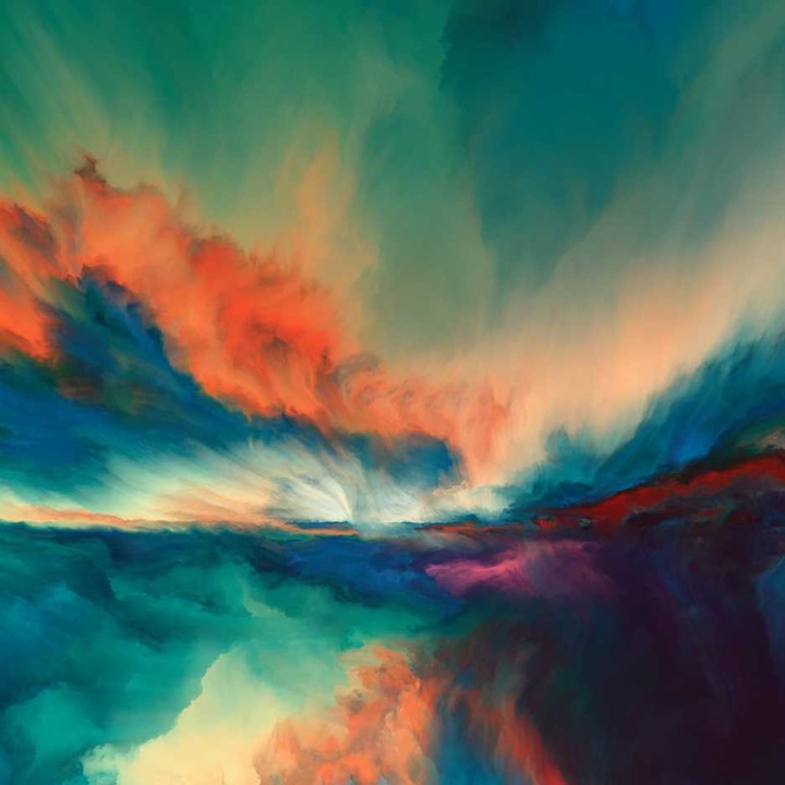 Panou sticla decorativa bucatarie 650x650 mm Abstract A76 contine silicon pentru aplicare