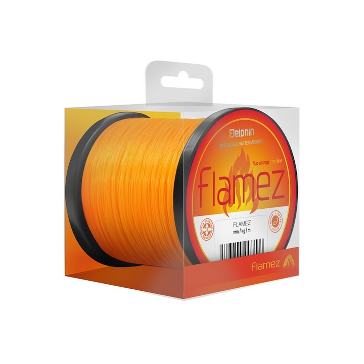 Delphin FLAMEZ fluoreszkáló narancssárga nylon, 1200 m, átmérő 0,30 mm