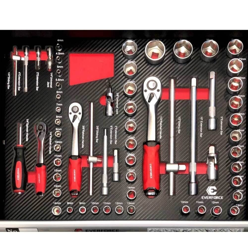 Dulap de scule standard cu 7 sertare, 154 instrumente incluse